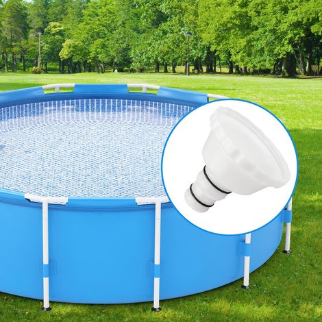 Questo adattatore per aspiratore da piscina è compatibile con gli aspiratori RP/RX e con le superfici ondulate delle piscine estive. Supporta connessioni per tubi da 3,8 cm e 3,2 cm. (1/5)