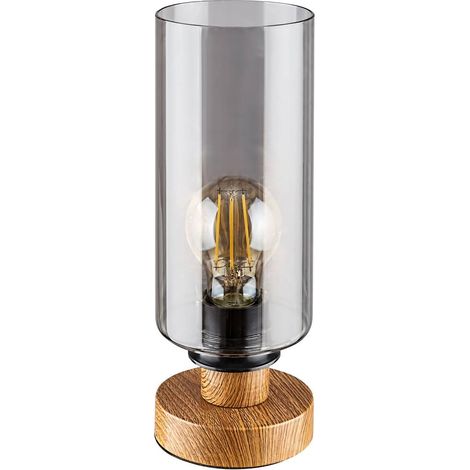 Lampada da tavolo Tanno in metallo in metallo vetro tintato E27 1 x max.25W B: 26 cm Ø10 cm (1/5)