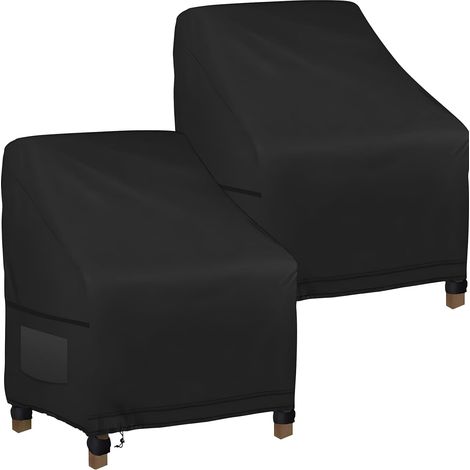 2-Piece Garden Chair Cover, Armchair Cover 35.04"W x 38.19"D x 29.13"H, Protective Cover for Outdoor Chairs, Waterproof 420D Oxford Fabric, Balcony Chair Cover (1/5)