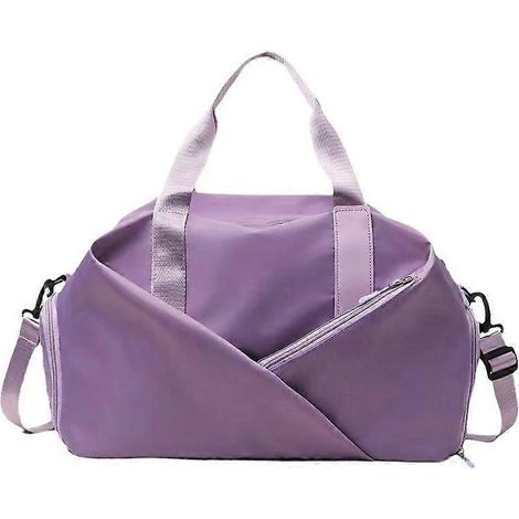 Reistas, sporttas voor dames, yogatas met apart schoenenvak, strandtas met aparte vakken voor natte en droge spullen (Taro Purple) (1/3)