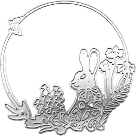Hasenkranz-Stanzschablone aus Metall für Scrapbooking, DIY-Album, Stempelpapierkarten, handgefertigte Grußkarten, Prägedekoration, Bastelprojekte
