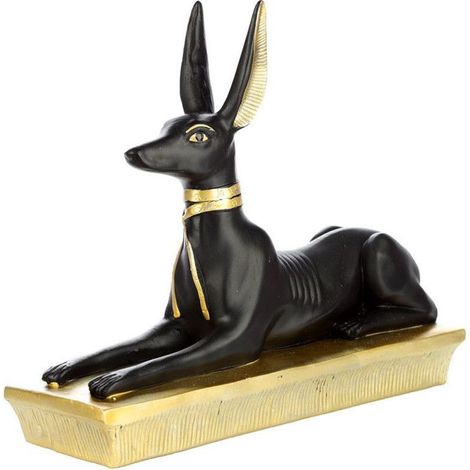 Figurine - Egyptienne - Anubis - 17 cm - Résine - Noir mat (1/3)