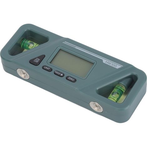 Inclinomètre numérique en plastique ABS, base magnétique, niveau à bulle, jauge de mesure d'angle pour le travail du bois et la réparation automobile, vert foncé (1/5)