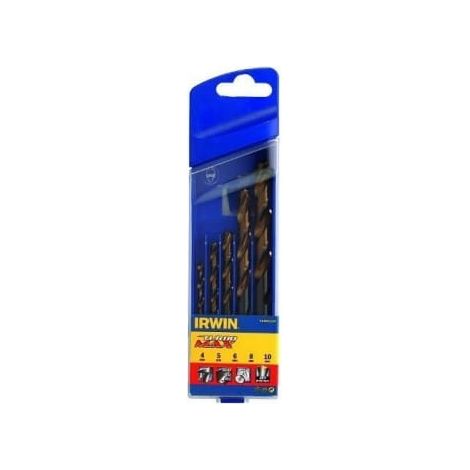 Juego de brocas para metal IRWIN TURBOMAX (5 piezas, 4,0, 5,0, 6,0, 8,0 y 10,0 mm)