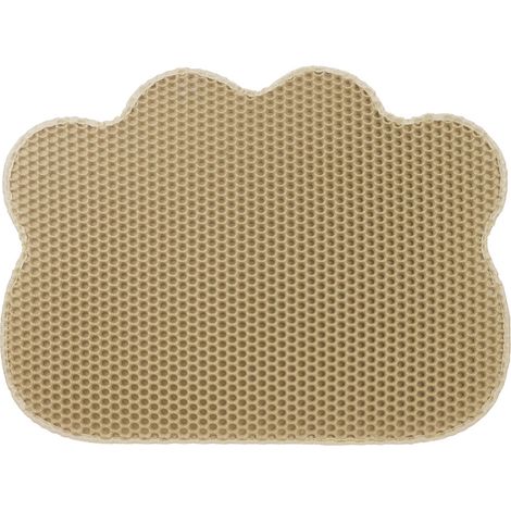 Lettiera per gatti a doppio strato antiscivolo e impermeabile a forma di nuvola 65x40cm Gluckpet