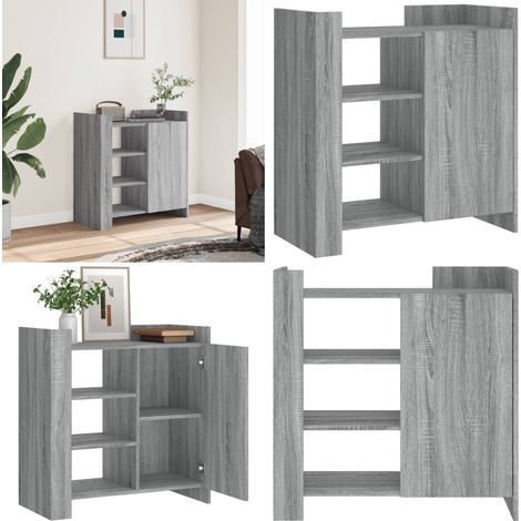 Sideboard Grau Sonoma 73,5x35x75 cm Holzwerkstoff - Schreibtisch - Sideboard - Wohnraumgestaltung - Regal - Grau - Home & Living (1/5)