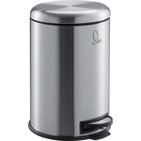 SVITA Treteimer Abfalleimer Mülleimer Edelstahl 20L Silber (1/5)
