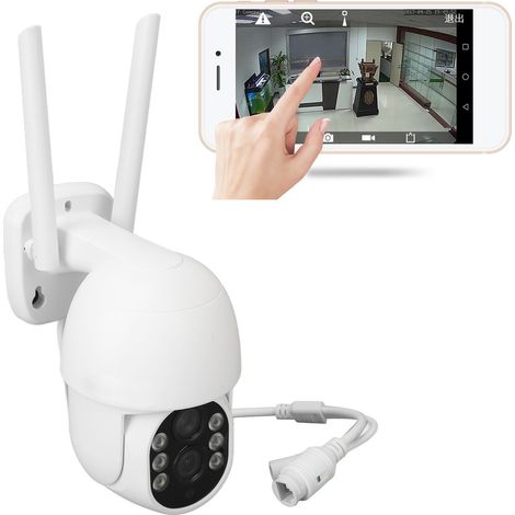Caméra de surveillance sans fil WiFi 1080p avec double objectif panoramique et zoom extérieur, conforme aux normes européennes (1/5)