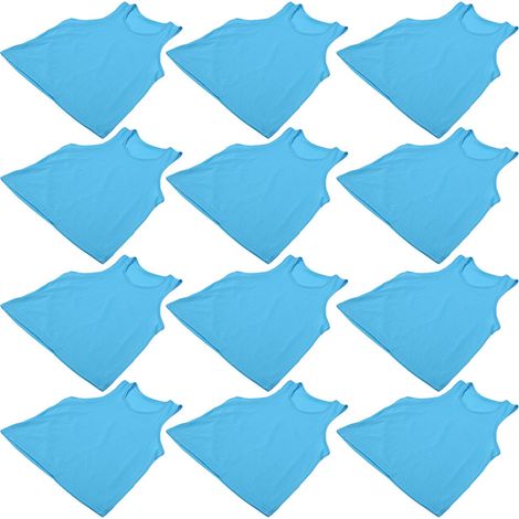 12 dossards d'entraînement pour enfants en tissu aéré, taille unique pour football, basket et sports en plein air (1/5)