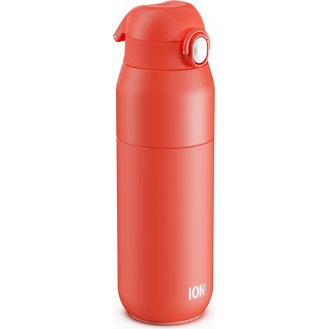 Gourde Isotherme 540 ml (18 oz) - Bouteille Étanche en Acier Inoxydable, Couvercle Rabattable, Ouverture à Une Touche, Débit Rapide, Chaud et Froid, Corail (1/5)
