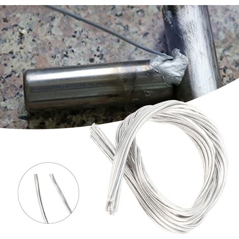 10 tiges de soudure aluminium 2mm basse température, fil fourré à flux, fusion facile (1/5)