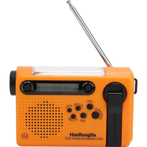 Radio FM/AM Portable avec Chargeur Solaire et Lampe Torche pour Urgences