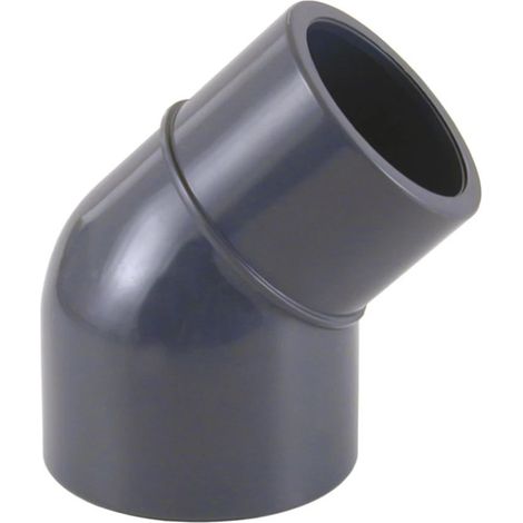 Coude de réduction 45° 63x63-50 mm manchon adhésif gris 16 bar