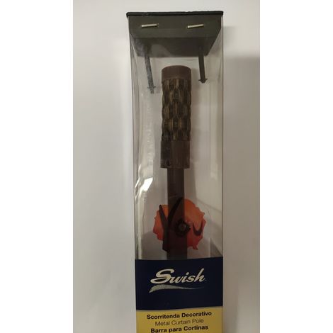 SWISH - BASTONE PER TENDE ESTENSIBILE 90-160CM NICE RUGGINE