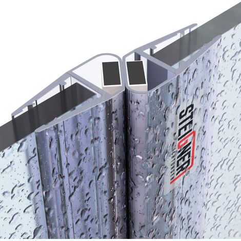 STEIGNER Joints de douche magnétiques SET, 180 cm, vitre 3,5/4/5mm, joints d'étanchéité aimantés 180 pour portes de douche, UKM03, 2 pièces (1/5)