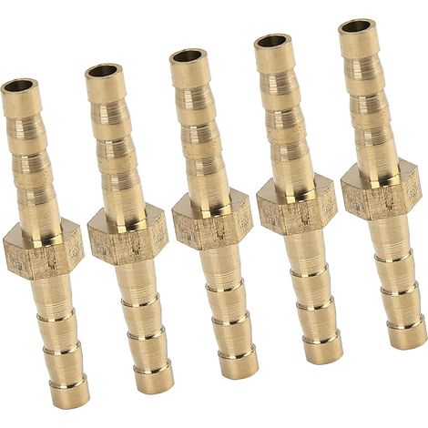 Raccord droit en laiton pour tuyau d'eau, de gaz et d'huile, pour automobile, 4 mm (lot de 5) (1/4)