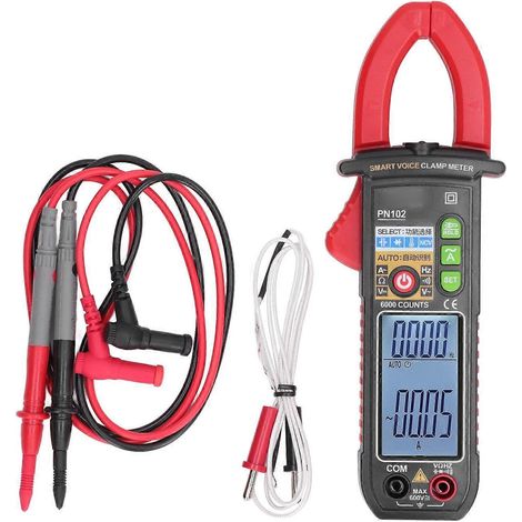 6V bis 600V Stromzangen-Multimeter mit Sprachausgabe, automatischer Bereichswahl, AC/DC-Strom- und Spannungsmesser