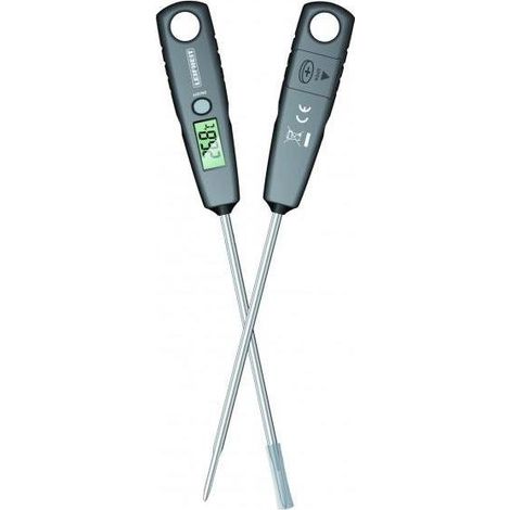 Leifheit Termometro Digitale da Cucina, con Sensore in Acciaio Inox, Grigio