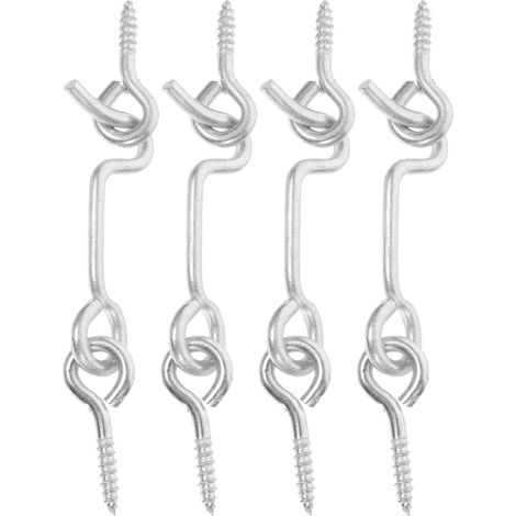 Housoutil Lot De 4 Crochets Et Verrouillage Des Yeux Pour Porte De Cabine En Métal Avec Vis De Montage Loquets Rotatifs Pour Fenêtre Et Porte Accessoires De Quincaillerie Pour Maison Et Bureau (1/5)