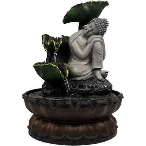 Fontaine de table d'intérieur, décoration de cascade de Bouddha circulaire (1/5)
