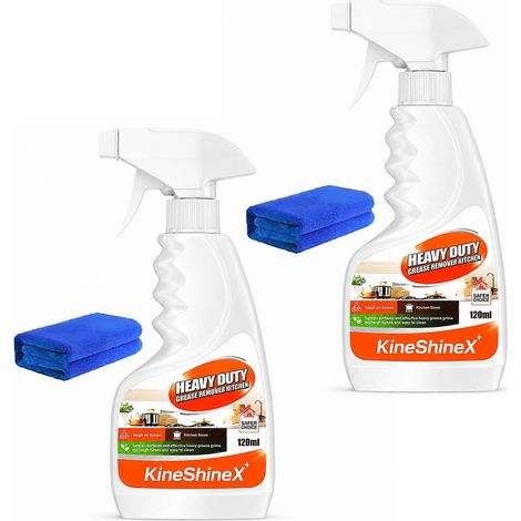 Spray nettoyant dégraissant haute performance pour cuisine, 2 pièces, style moderne, en acier inoxydable. (1/5)