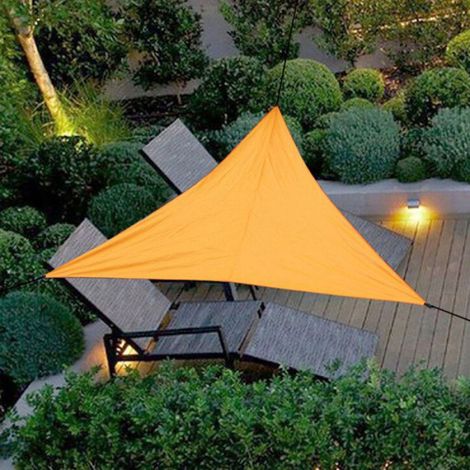 voile d'ombrage triangulaire Voile d'ombrage Orange, auvent triangulaire perméable à l'eau, pour Patio jardin outils (1/5)