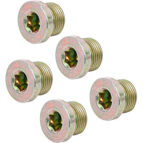 Bouchons de Vidange M20 x 1,5 mm - Lot de 5 pcs - Étanchéité Fiable et Durable, Acier - D-Work