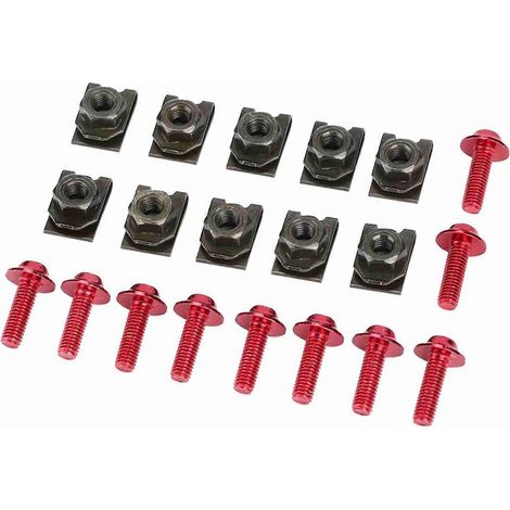 Kit de vis de carénage moto x 16 mm, embout de vis, démontage rapide, écrou à clip
