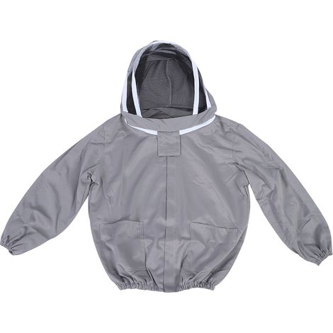 Imkerschutzjacke mit Doppelreißverschluss – Graues Imkerzubehör