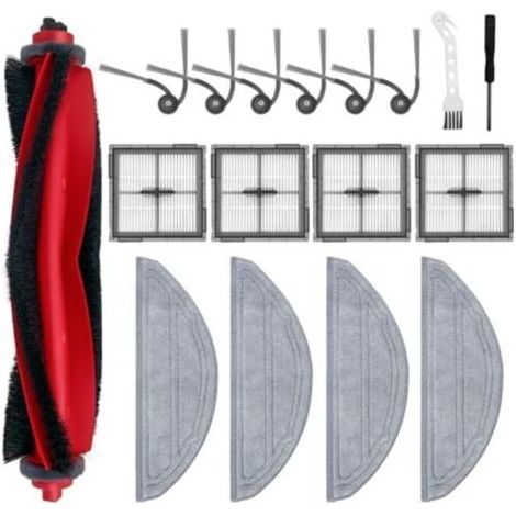 VURAHOME - Kit accessoires Roborock 17pcs - Entretien Q10 S5/S5+/X5/X5+ - Maison - 1 brosse, 4 HEPA, 6 latérales - Propriétaires de Roborock (1/4)