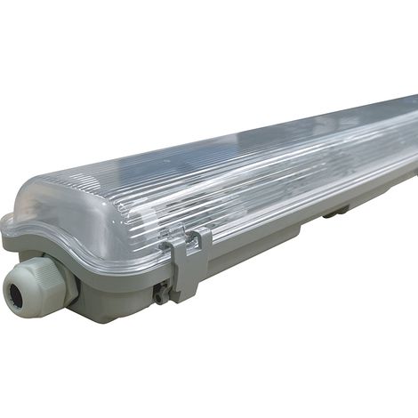 V-TAC Plafoniera Stagna IP65 per 2 Tubi LED T8 120 cm 2×20W Grigia SKU 24486 (1/5)