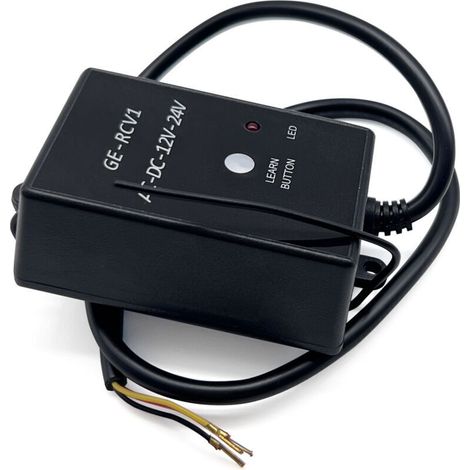 Récepteur universel 3 fils pour porte de garage – compatible GE-RCV1, fréquence 433 MHz, code roulant, 12/24 V CC (1/2)