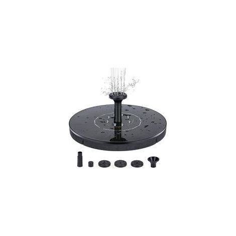 Mini fontaine solaire flottante pour bassin d'eau, cascade, fontaine extérieure avec lumière, décoration de jardin aquatique, 1 pièce (18 cm, lumière colorée)