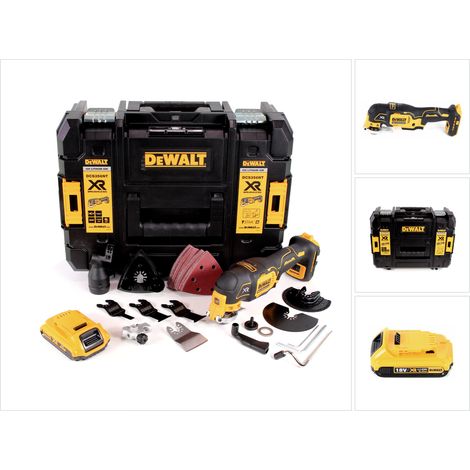 DeWalt DCS 356 NT Akku Multitool 18V Brushless + 35tlg. Zubehör + 1x Akku 2,0 Ah + TSTAK - ohne Ladegerät
