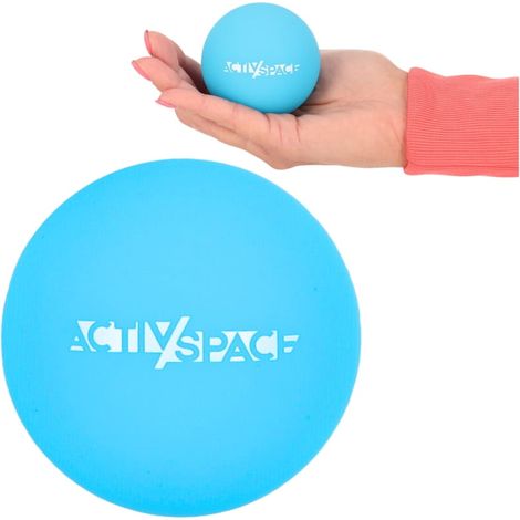 Pelota de masaje de silicona para lacrosse, color azul (1/5)