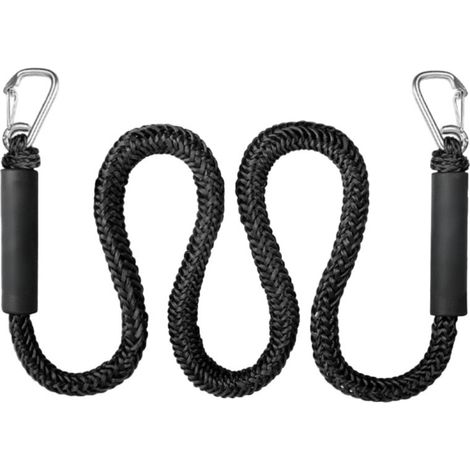 Corde d'amarrage élastique à double mousqueton en acier inoxydable 316 pour yacht, ligne d'accostage extensible, absorption des chocs pour bateau (1/5)