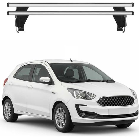 OMAC Dachträger Querträger Alu für Ford Ka+ 2016-2019 – Abschließbar – T-Nut – City-Crash-getestet – Max. 50 kg Silber (1/5)