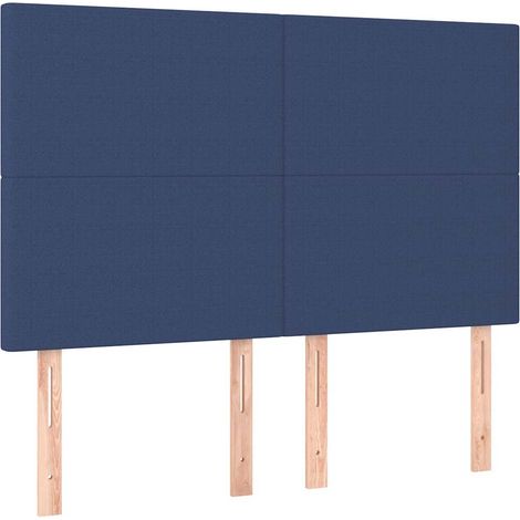 Maison Exclusive - Cabecero de cama azul 144x5x118/128 cm Tela (1/5)