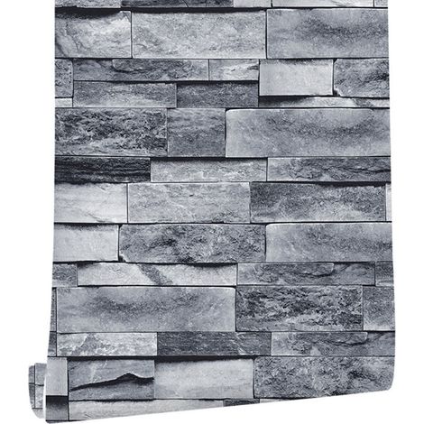 Papier peint autocollant 3D effet brique vintage de 6 m (19,69 pi) pour maison ou restaurant. (1/5)
