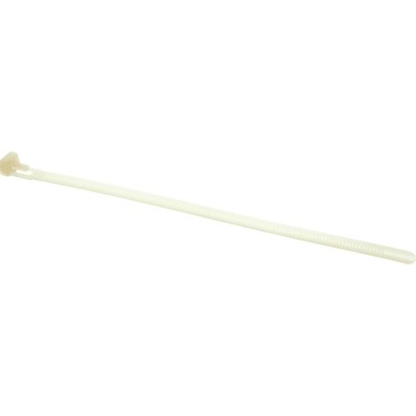 Serre-câble RS PRO 150mm x 7,6 mm Naturel en Nylon 66, x 250 ( Prix pour Sachet de 250 )