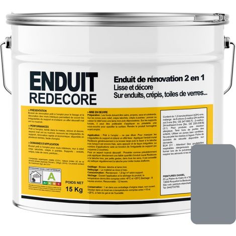 Enduit de lissage 15 kg – Rénovation rapide 2 en 1 – Pour plâtre, crépis, toile de verre – Application facile, séchage rapide - 83898F