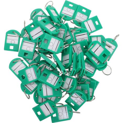 Étiquettes D'identification Clé 50 Pcs Vertes en Abs, Étiquettes Numériques Pratiques pour Organisation de Clés, Casiers et Bagages Bureau et Maison (1/5)