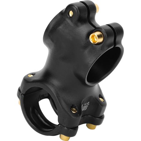 Potence de VTT en alliage d'aluminium ±7° 31,8 mm, potence courte pour guidon de vélo, compatible avec la plupart des vélos, noire (1/5)