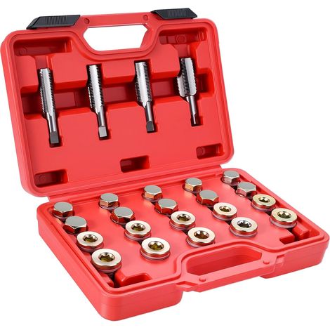 64 pièces Kit de réparation de Bouchon de vidange d'huile - Filetage et taraud M13 M15 M17 M20 M22 x 1,5 - pour Carter d'huile (1/5)