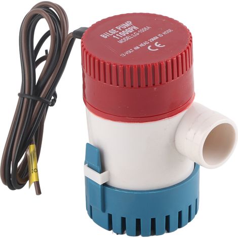 Pompe de cale 1100GP avec raccord de vidange 1-1/8 pouce, kit d'installation pour bateau, camping-car, yacht, DC12V, drainage inférieur (1/5)
