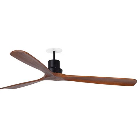 LANTAU RECESSED L Ventilatore nero/noce
