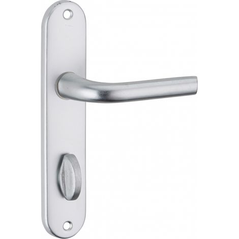 THIRARD - Ensemble de poignées pour porte intérieure Leto à condamnation, entr'axes 165mm, argent - SP (1/2)