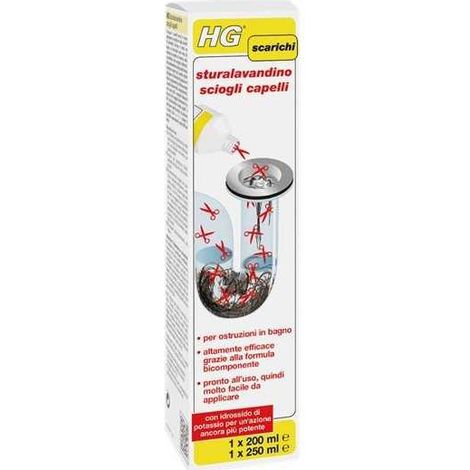 disgorgante sturalavandini sciogli capelli, 1x200 ml+1x250 ml (1/2)