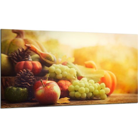 PLAQUE DE PROTECTION EN VERRE POUR CUISINIÈRE 90x52 FRUIT (1/5)