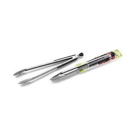 pinza per barbecue ompagrill in acciaio con sistema di bloccaggio 45 cm